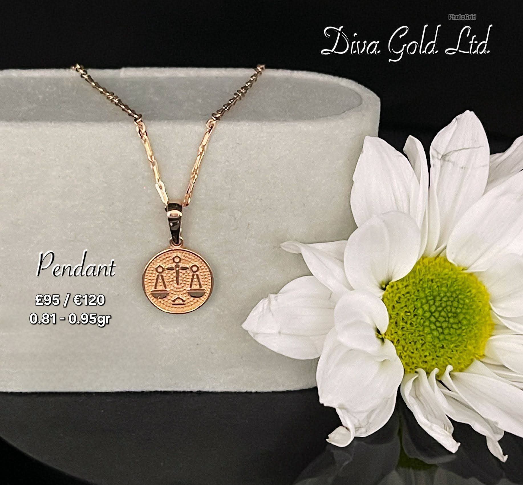 Gold 585 Scales pendant