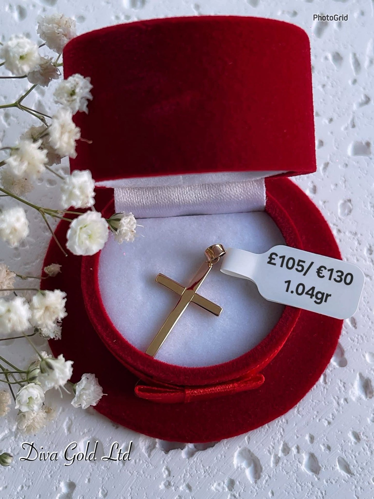 Gold 585 cross pendant