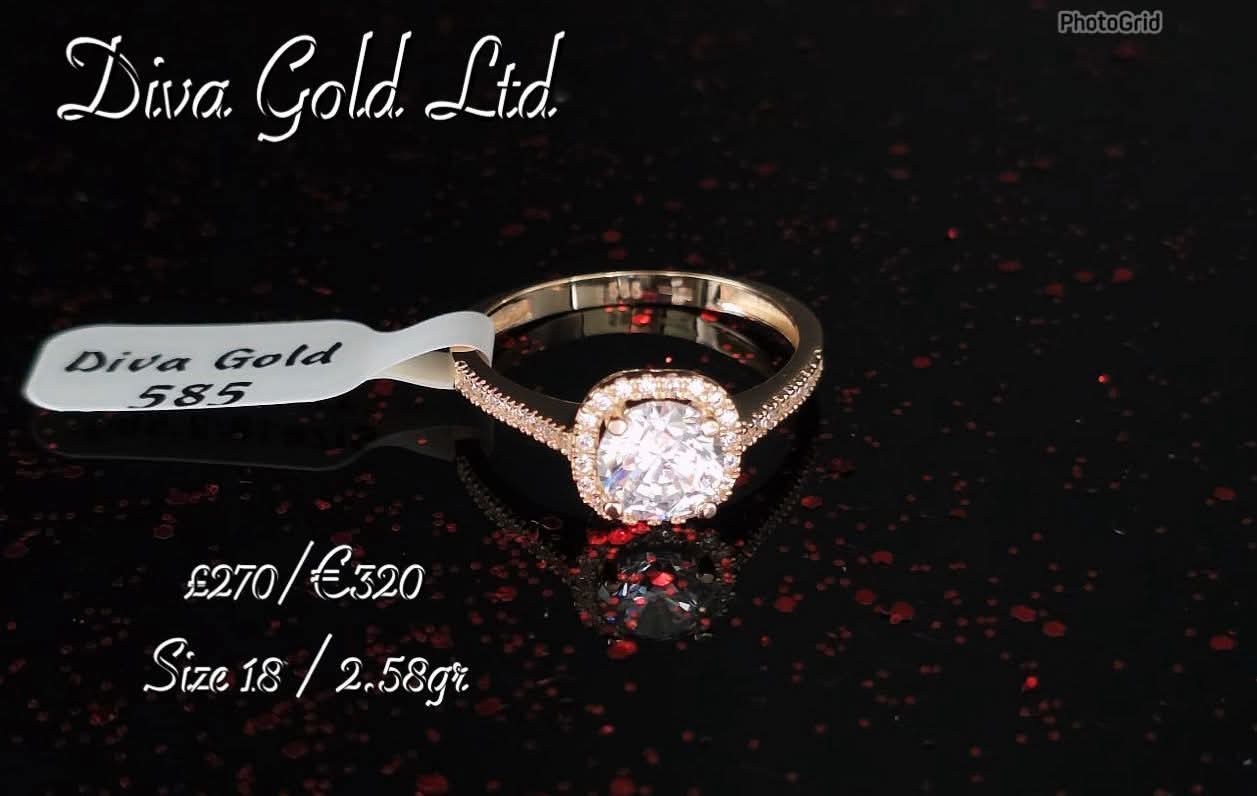 Gold 585 ring. Size 18