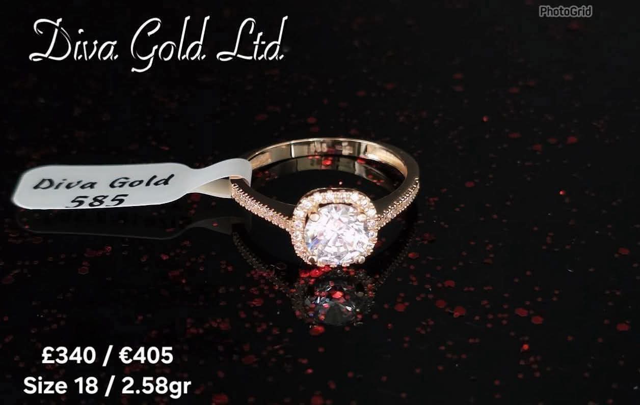 Gold women Ring.Size 18