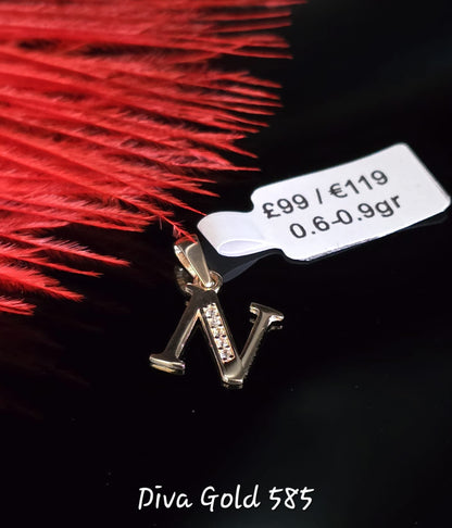 585 Gold Letter N