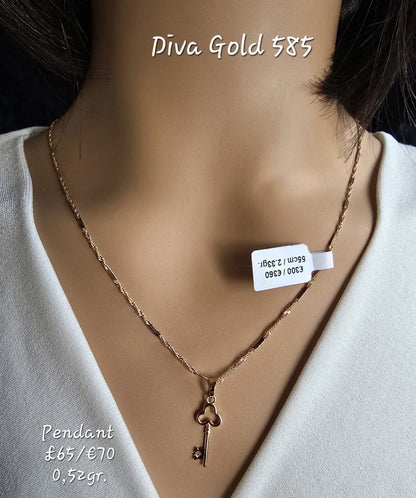 585 Gold chain 55cm. 2.33gr