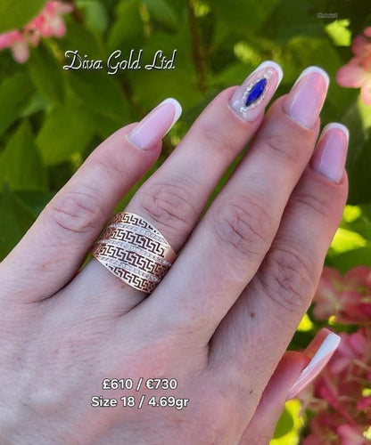 Gold women Ring.Size 18