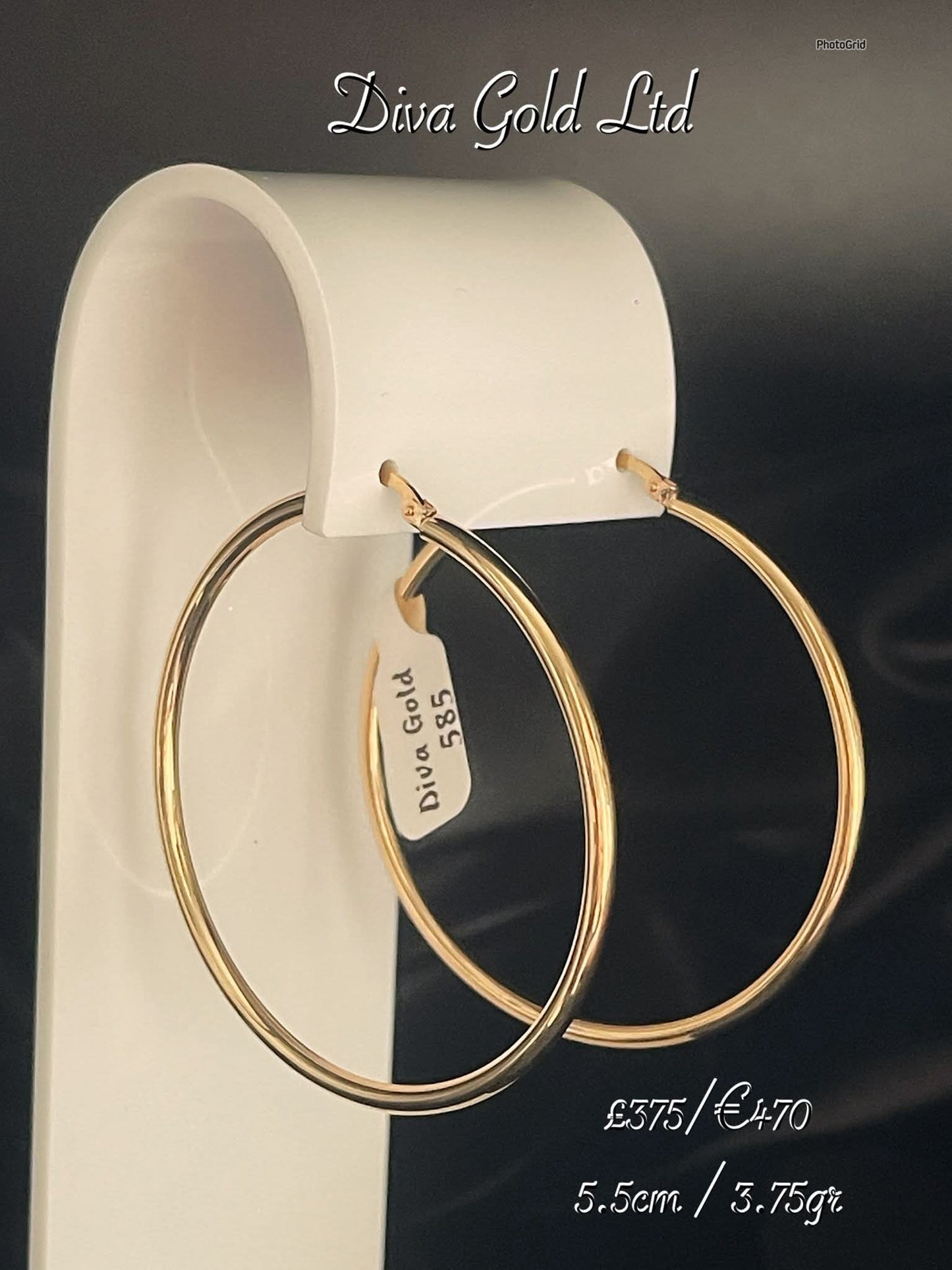 Gold 585 hoop earrings