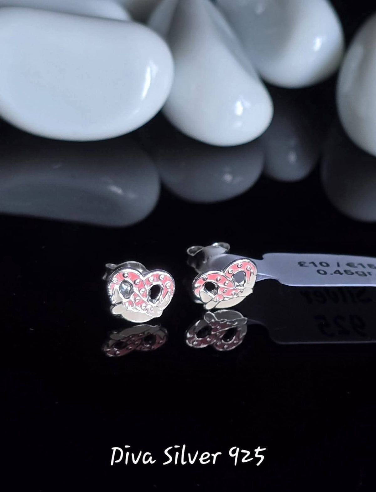 Sterling Silver Pretzels Stud Earrings