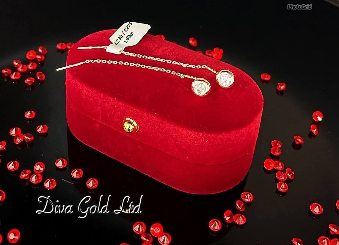 585 Gold earrings. 1.69gr