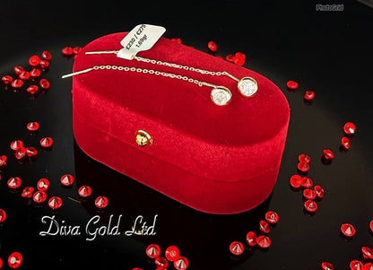 585 Gold earrings. 1.69gr