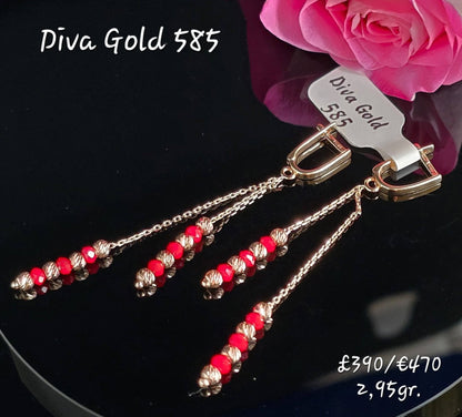 585 Gold earrings. 2.95gr