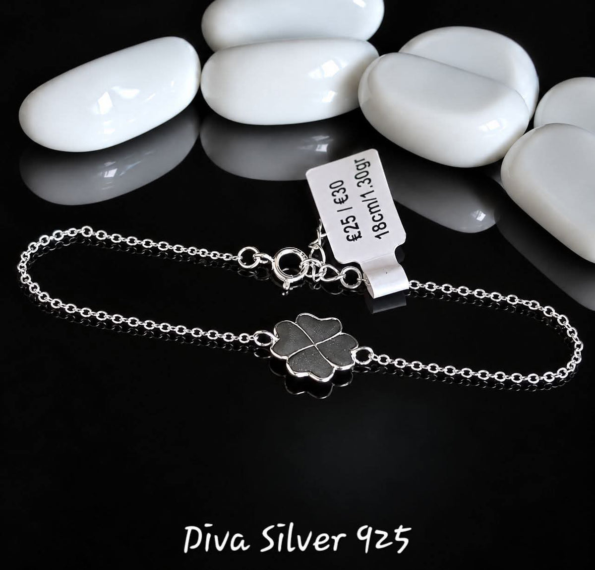 925 Sterling Shinning Four Leaf Clover Bracelet For Women