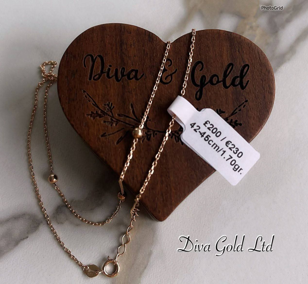 585 Gold chain. 42-45cm