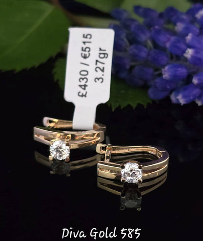 585 Gold earrings. 3.27gr