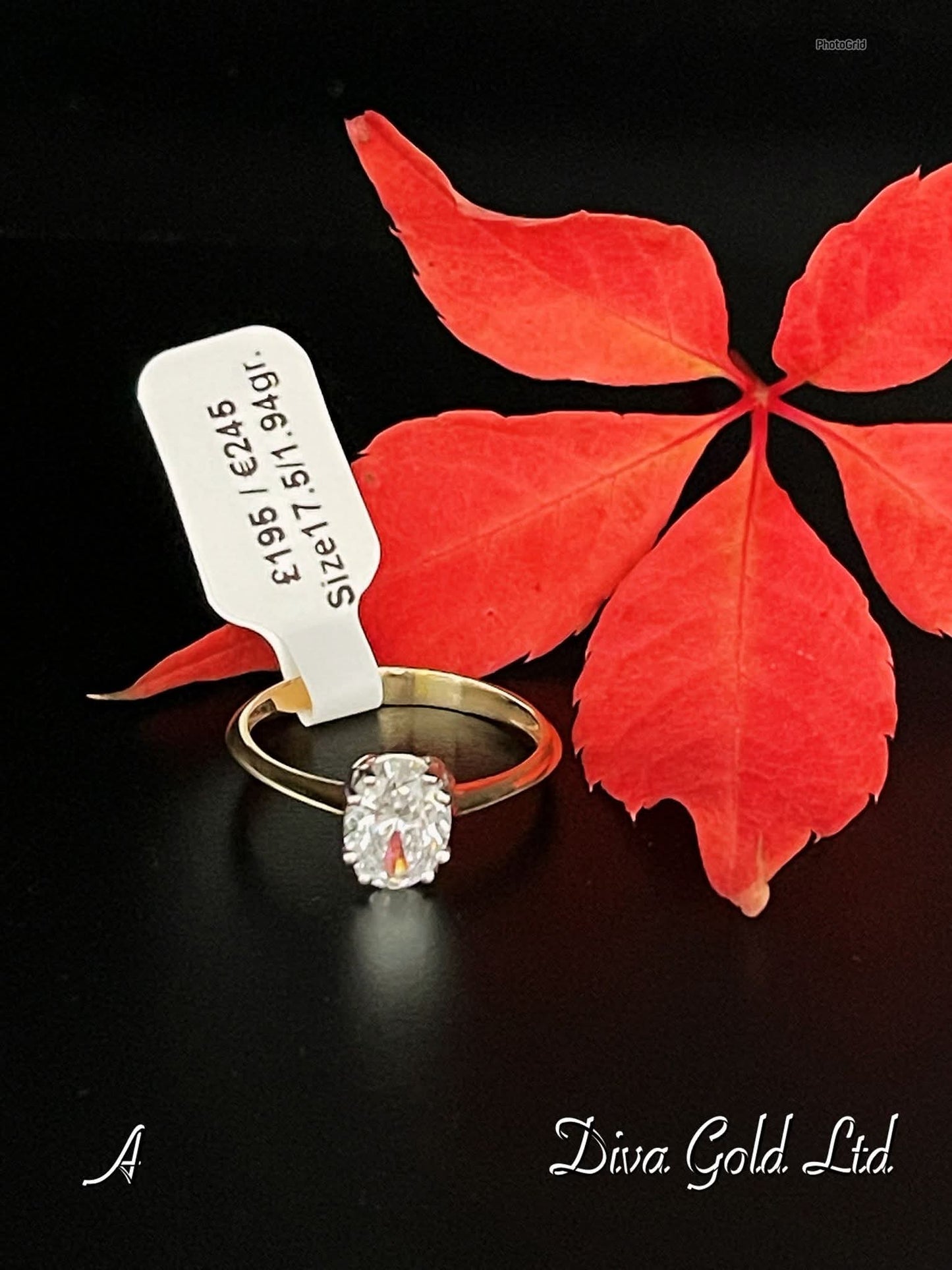 Gold ring. Size 17.5