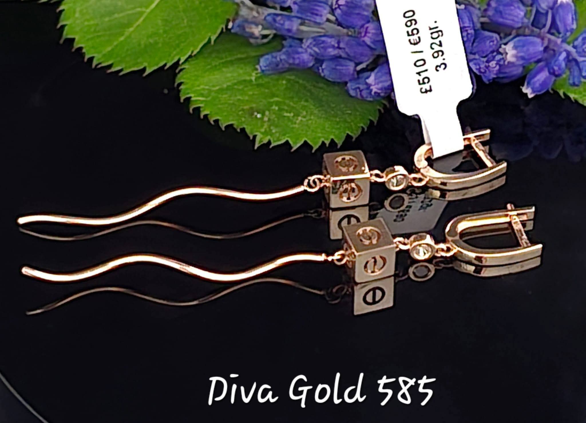 585 Gold earrings. 3.92gr