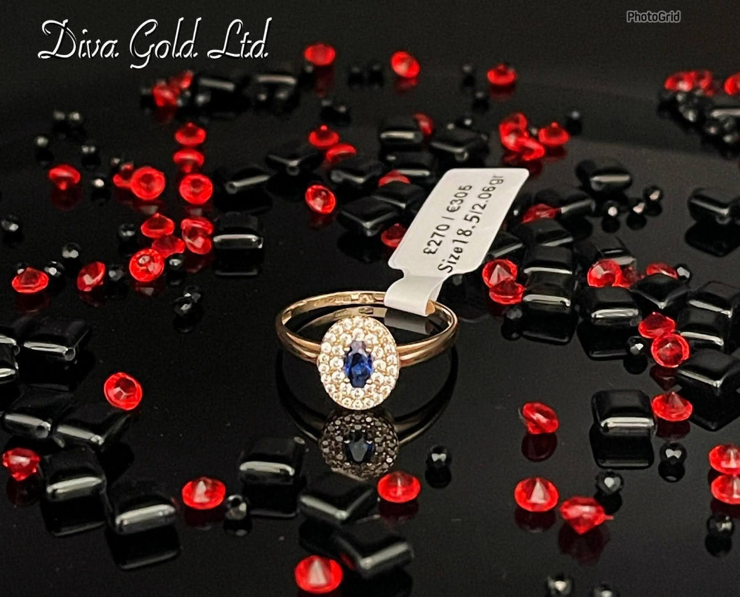 Gold women Ring.Size 18.5