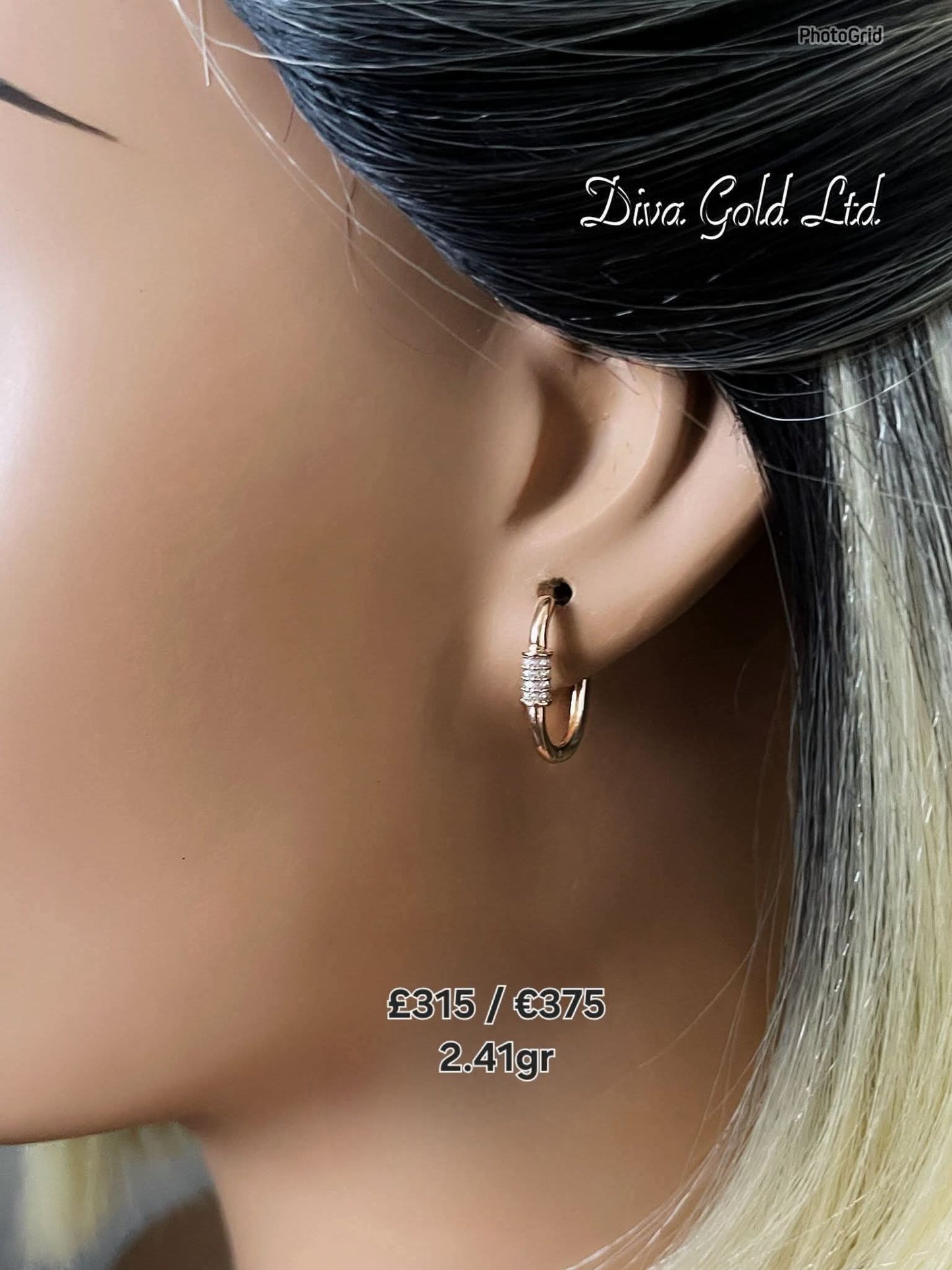 585 Gold earrings. 2.41gr