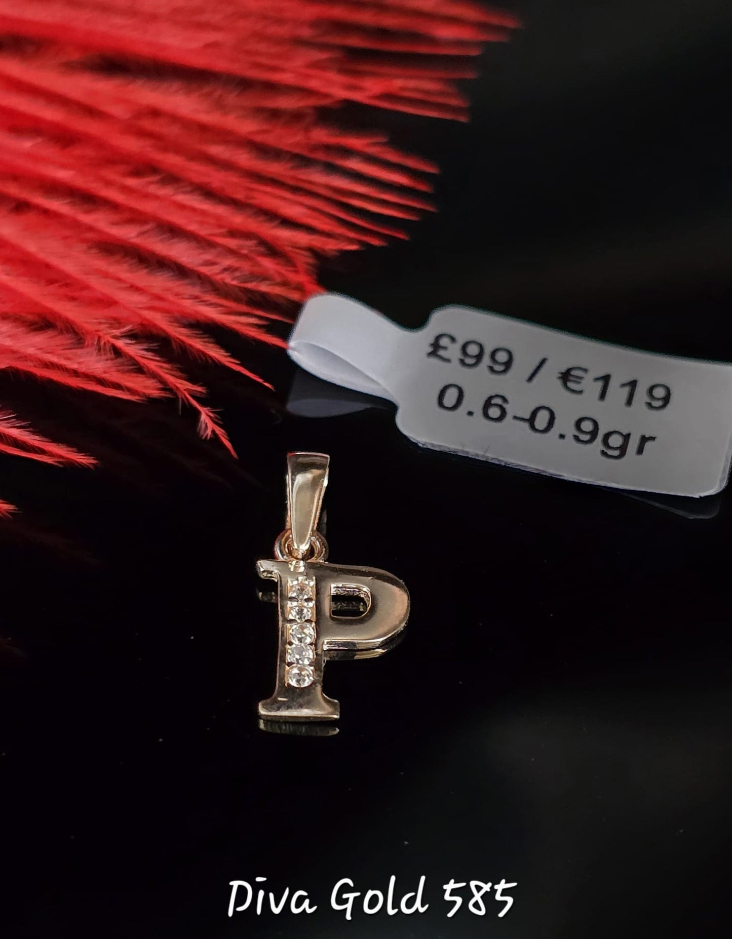 585 Gold Letter P