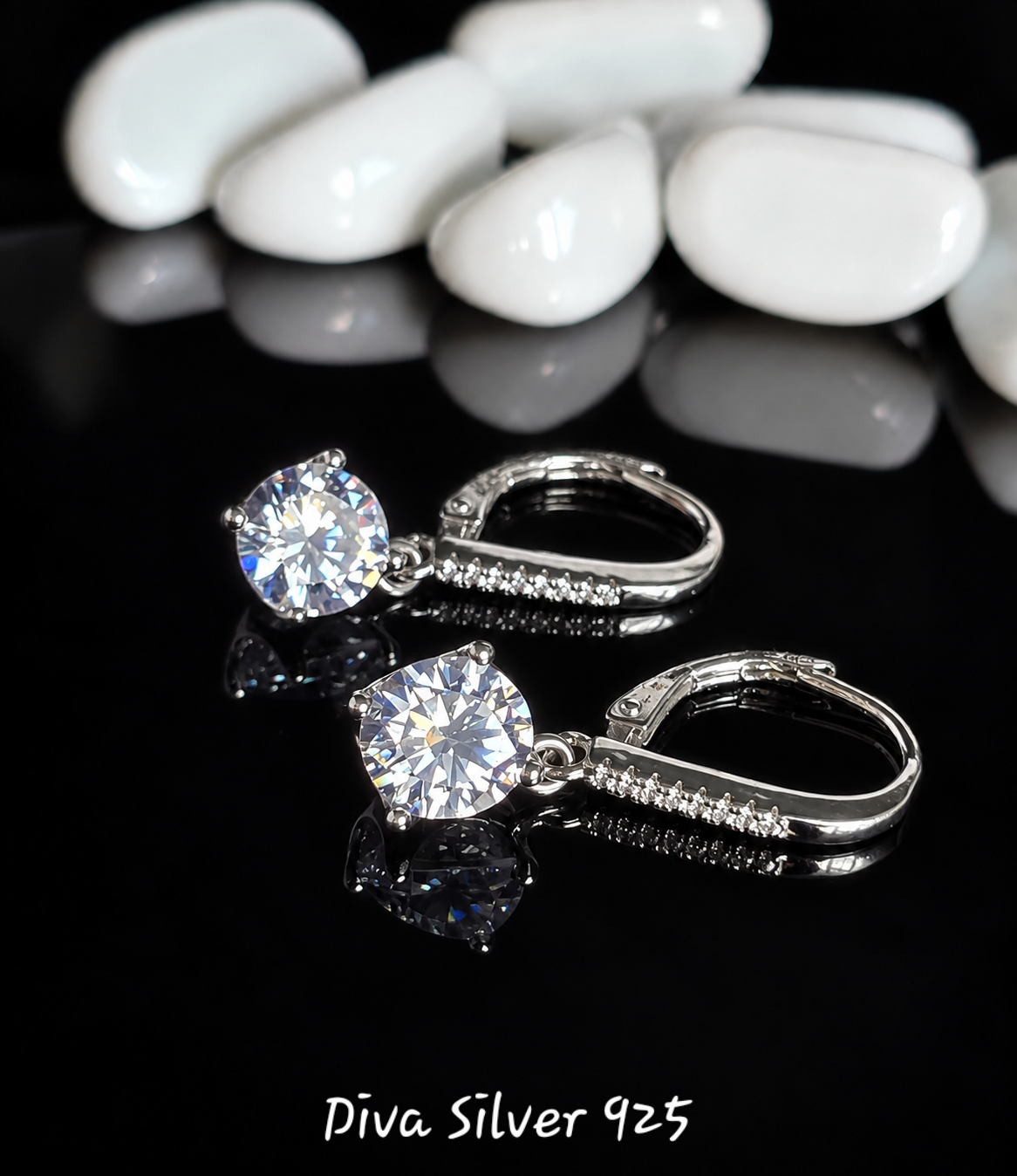 Sterling Silver Shining Women Earrings