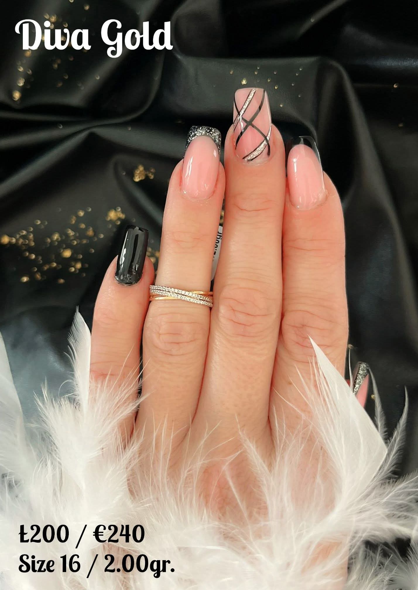 Gold ring with white zircon stones. Size 16