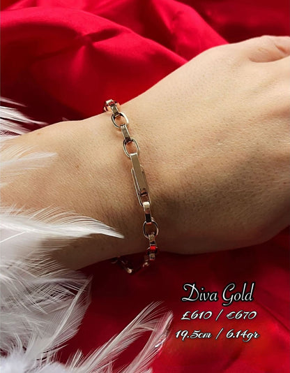 Gold bracelet. 19.5cm