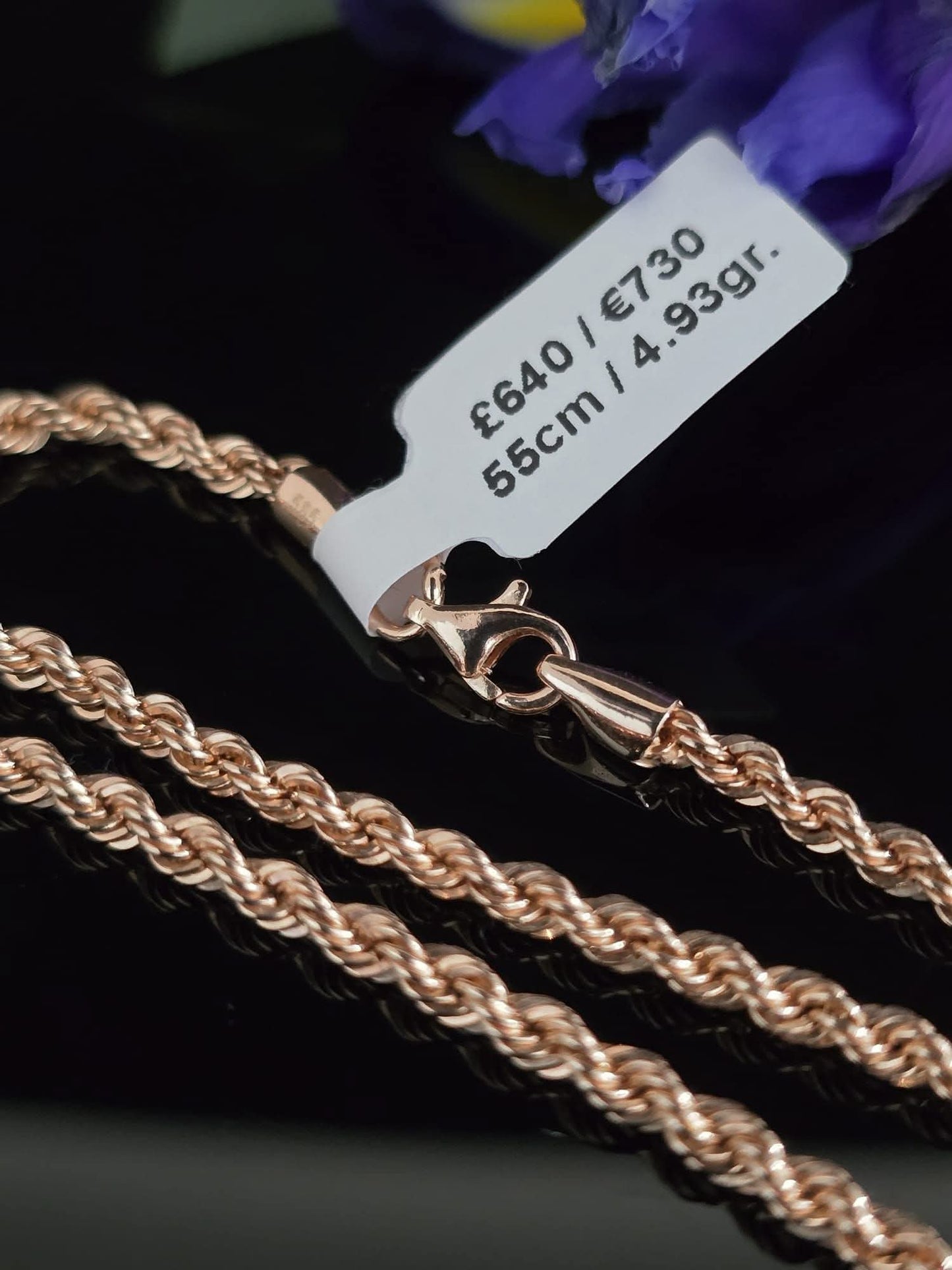 585 Gold chain 55cm. 4.93gr