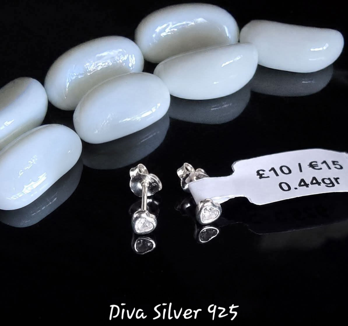 Sterling Silver Love Stud Earrings