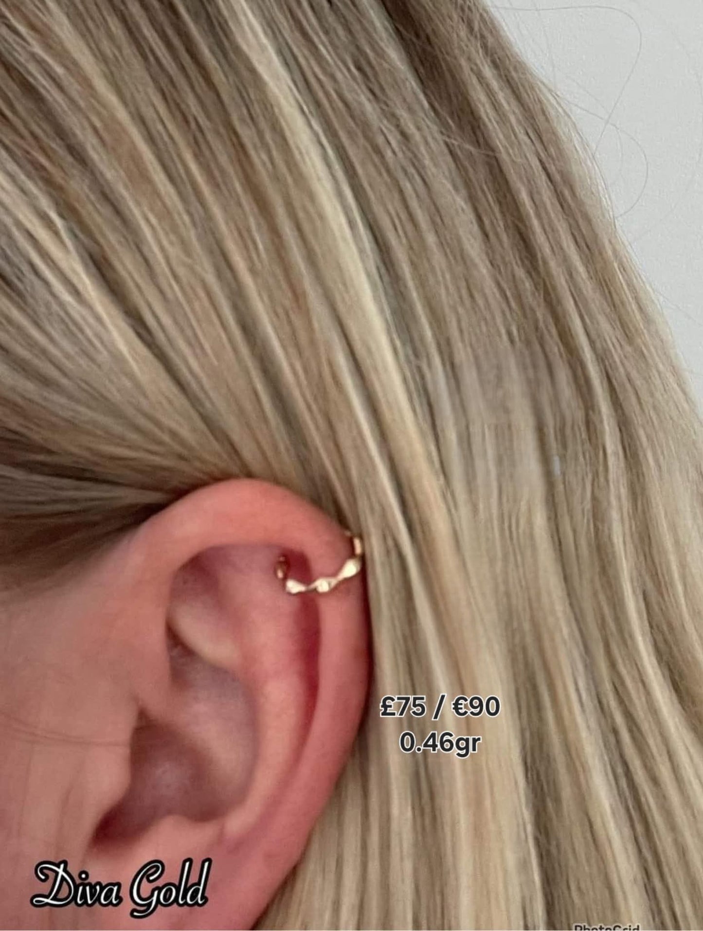 cartilage piercing. 0.46 gram