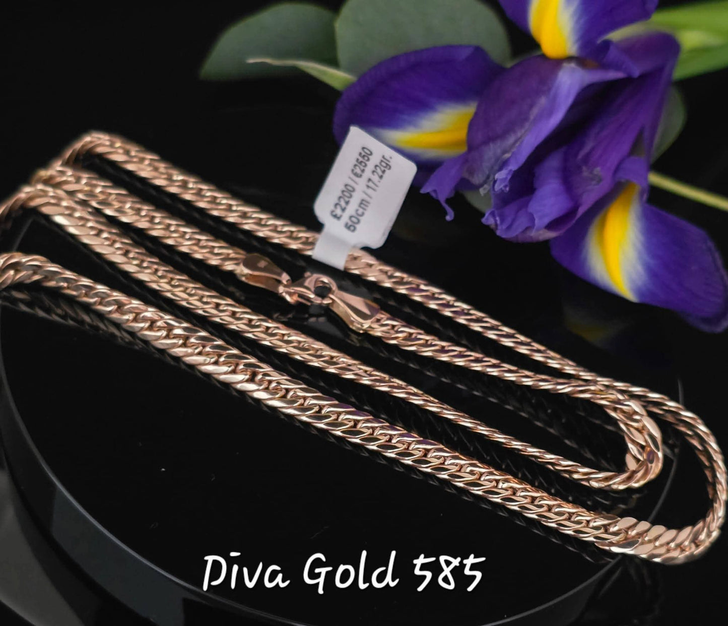 585 Gold chain 50cm. 17.22gr