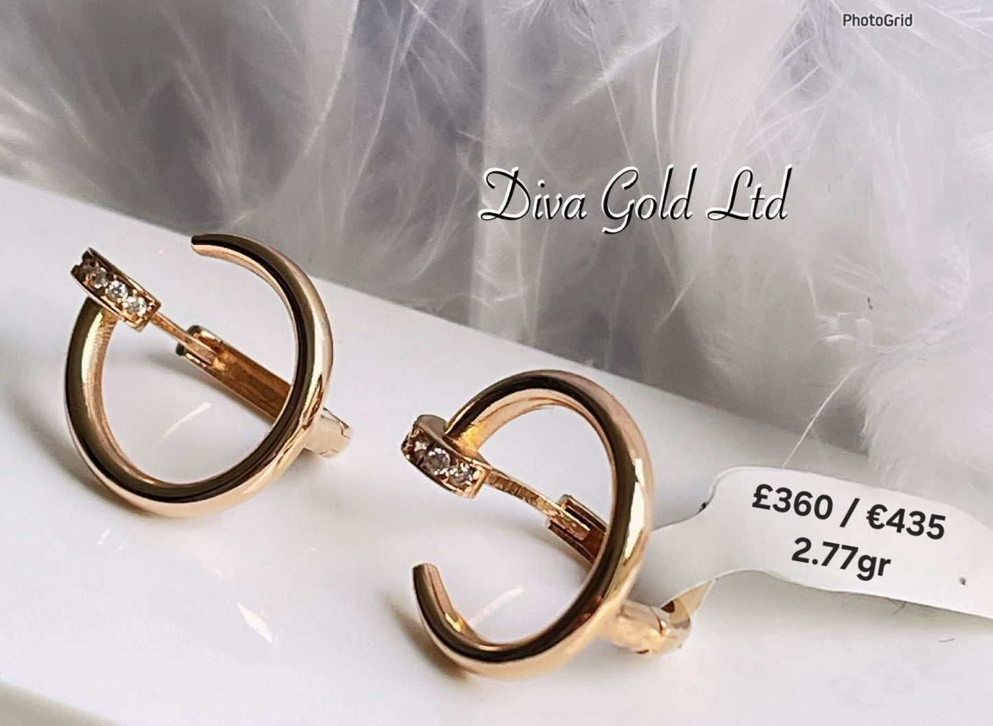 585 Gold earrings. 2.77gr