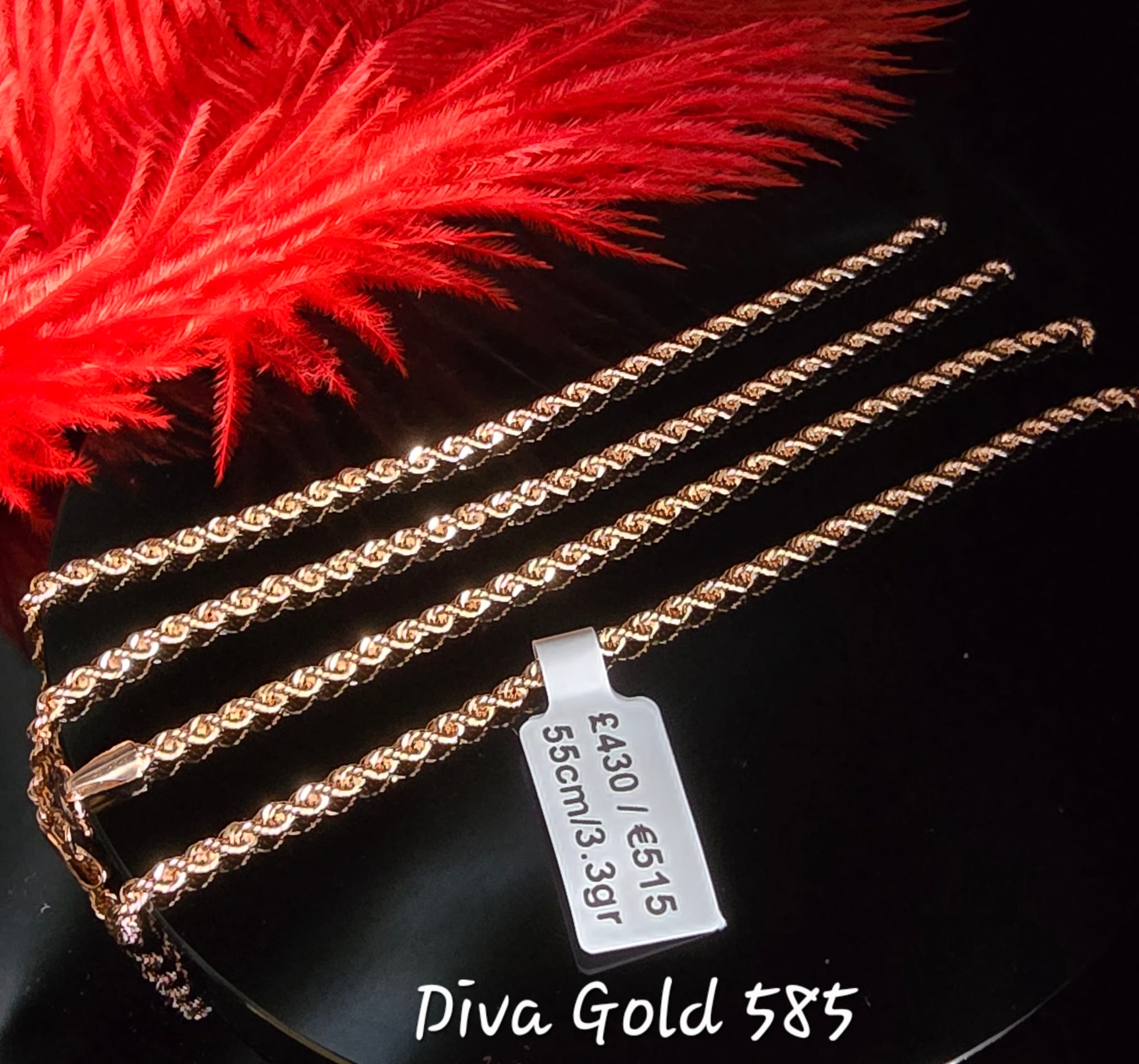 585 Gold chain 55cm
