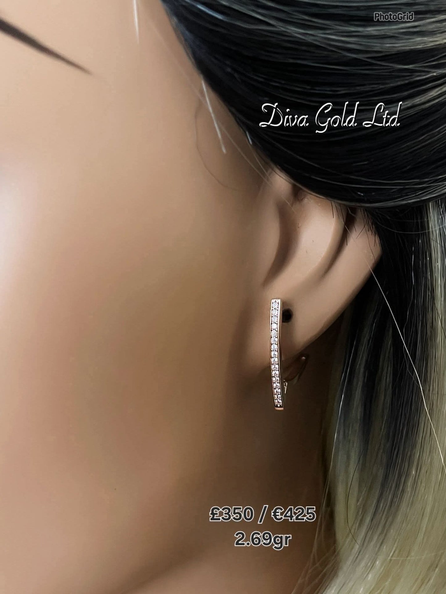 585 Gold earrings. 2.69gr
