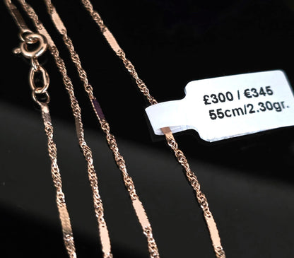 55cm Gold chain 585, 2.30gr