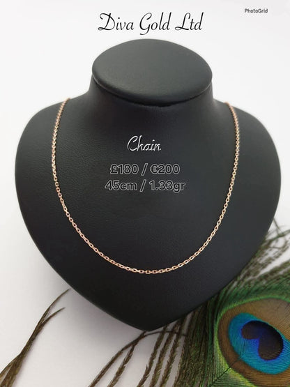 45cm Gold chain 585, 1.33gr