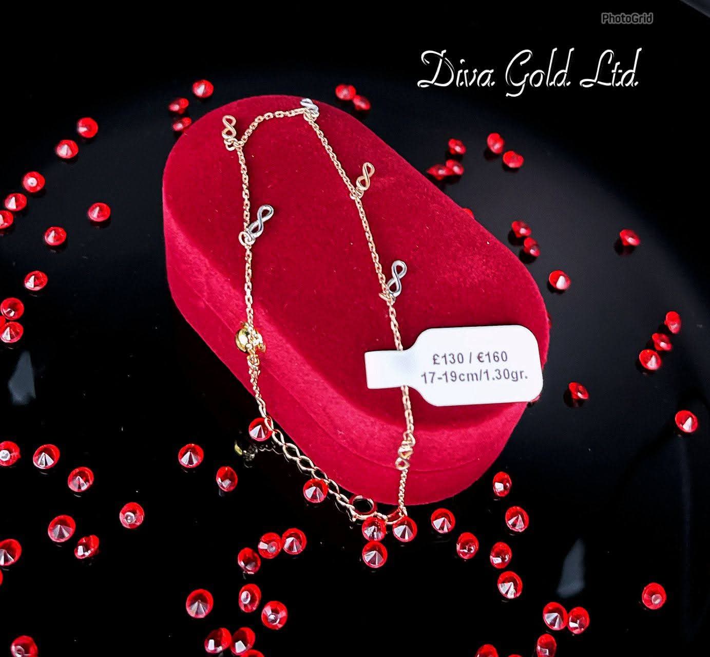 Gold bracelet. 17-19cm