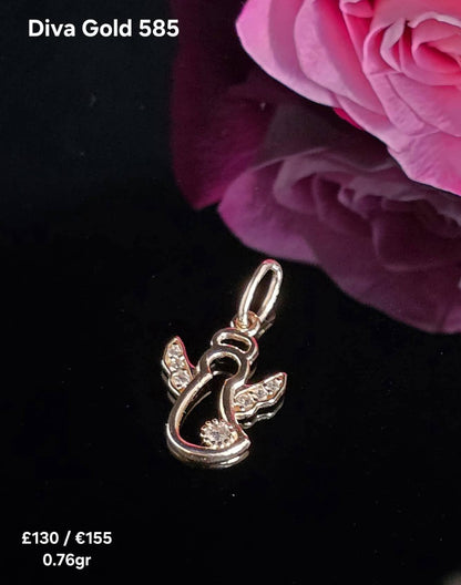 585 Gold Angel pendant. 0.76gr