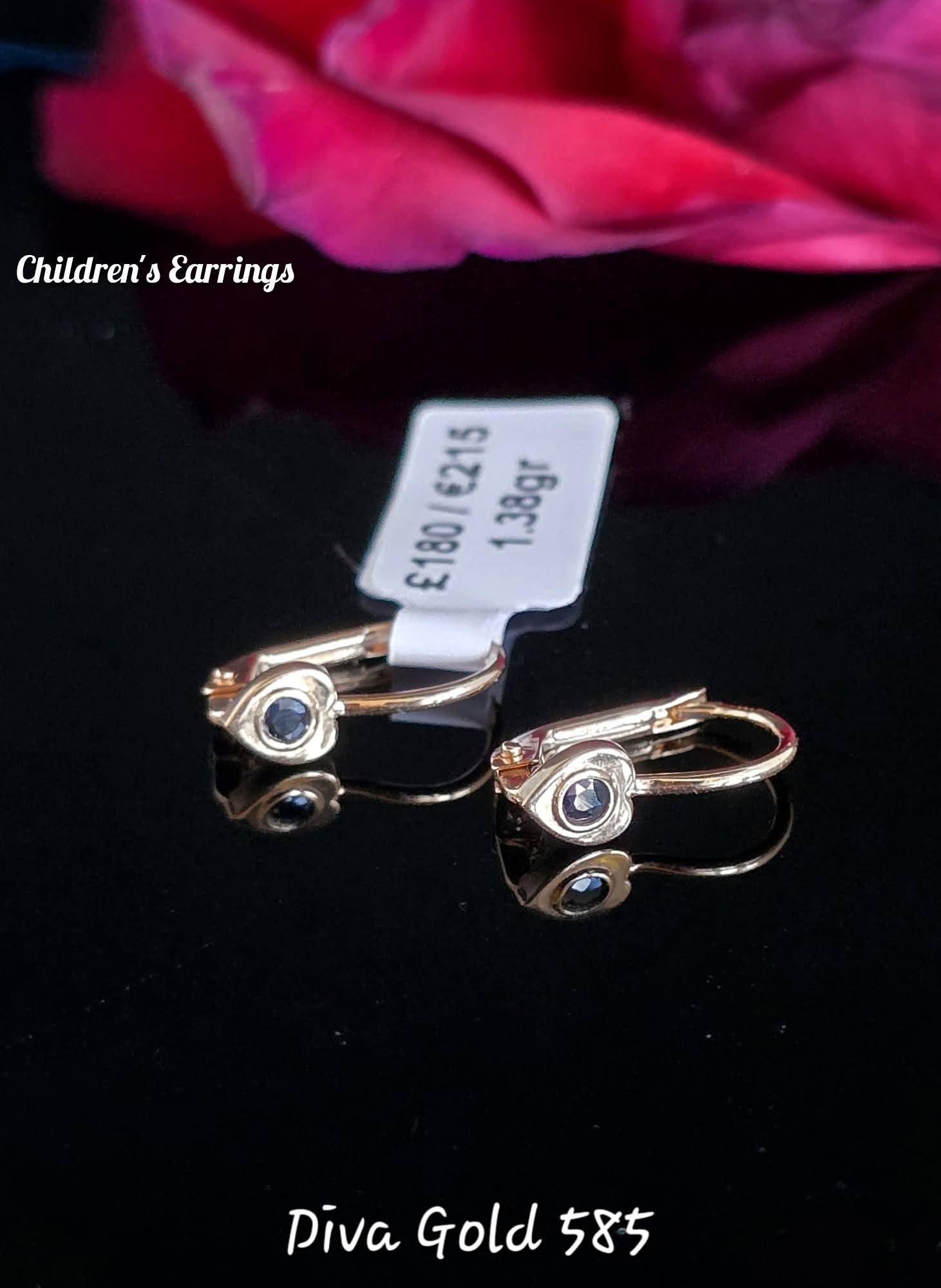 children's gold earrings. 1.38gr