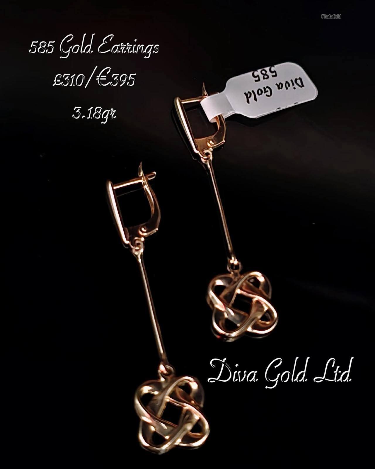 Gold 585 earrings