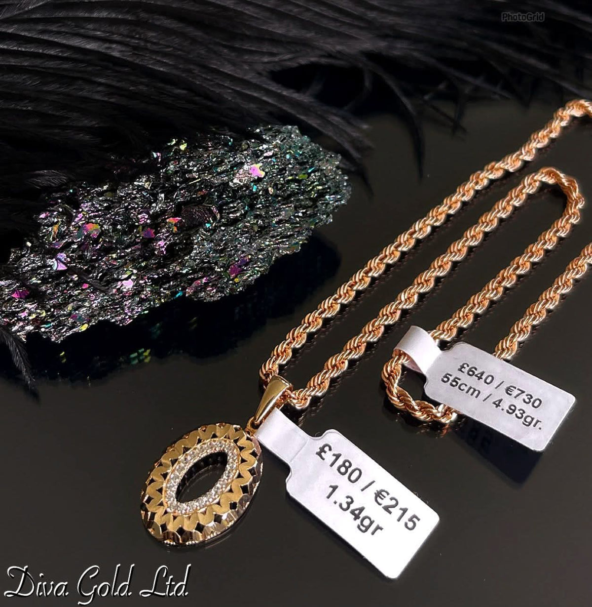 585 Gold pendant. 1.34gr