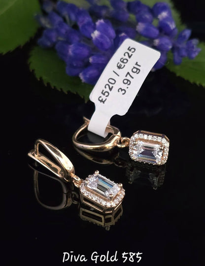 585 Gold earrings. 3.97gr