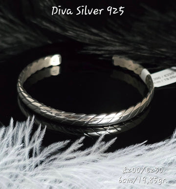 925 Sterling Silver Rope Cuff Bracelet