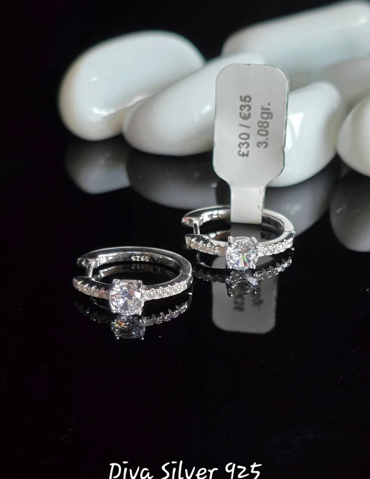 Sterling Silver Zircone Stones Women Earrings