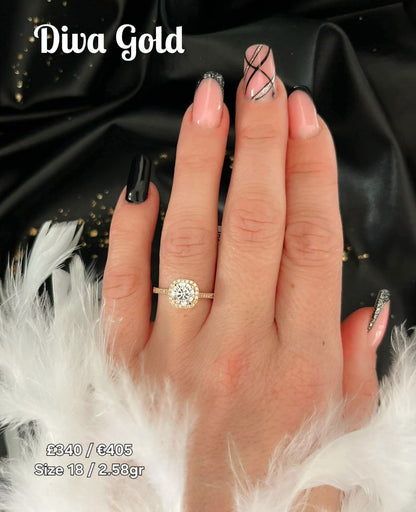 Gold women Ring.Size 18