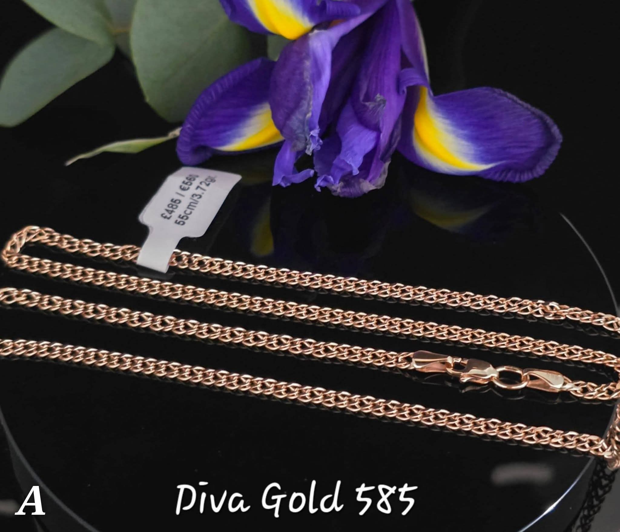 585 Gold chain 55cm. 3.72gr