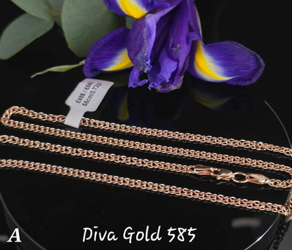 585 Gold chain 55cm. 3.72gr