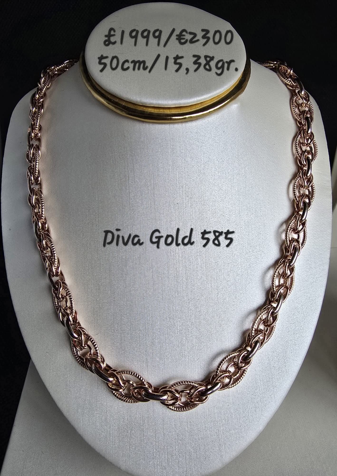 585 Gold chain 50cm. 15.38gr