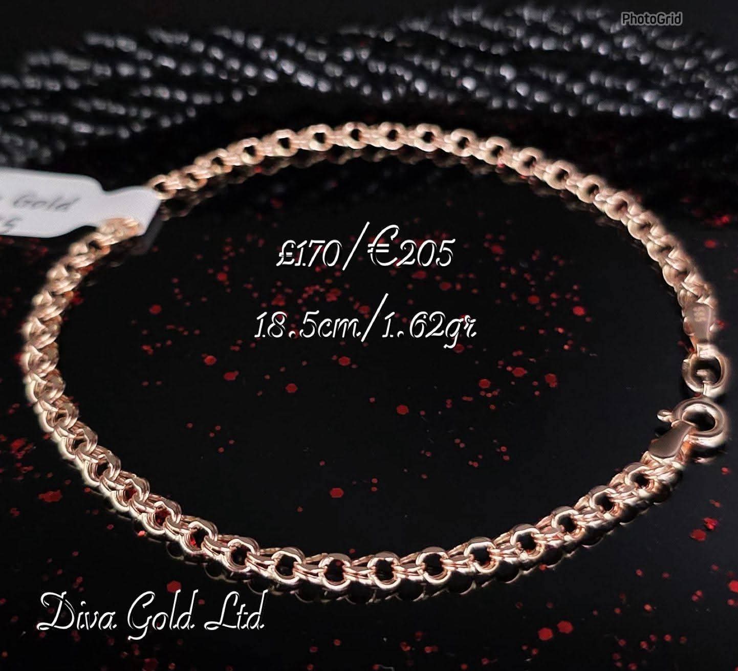 Gold bracelet. 18.5cm