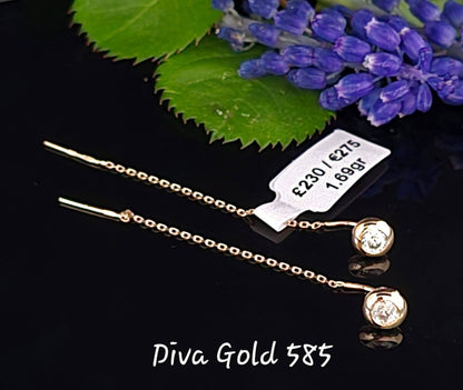 585 Gold earrings. 1.69gr