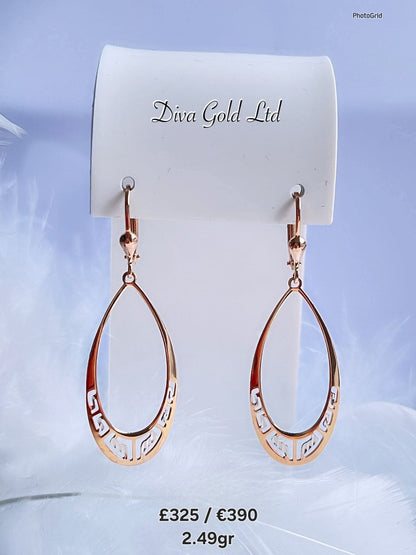 585 Gold earrings. 2.49gr