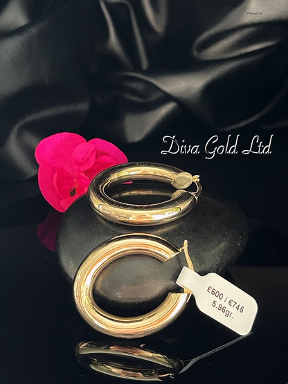Gold 585 hoop earrings