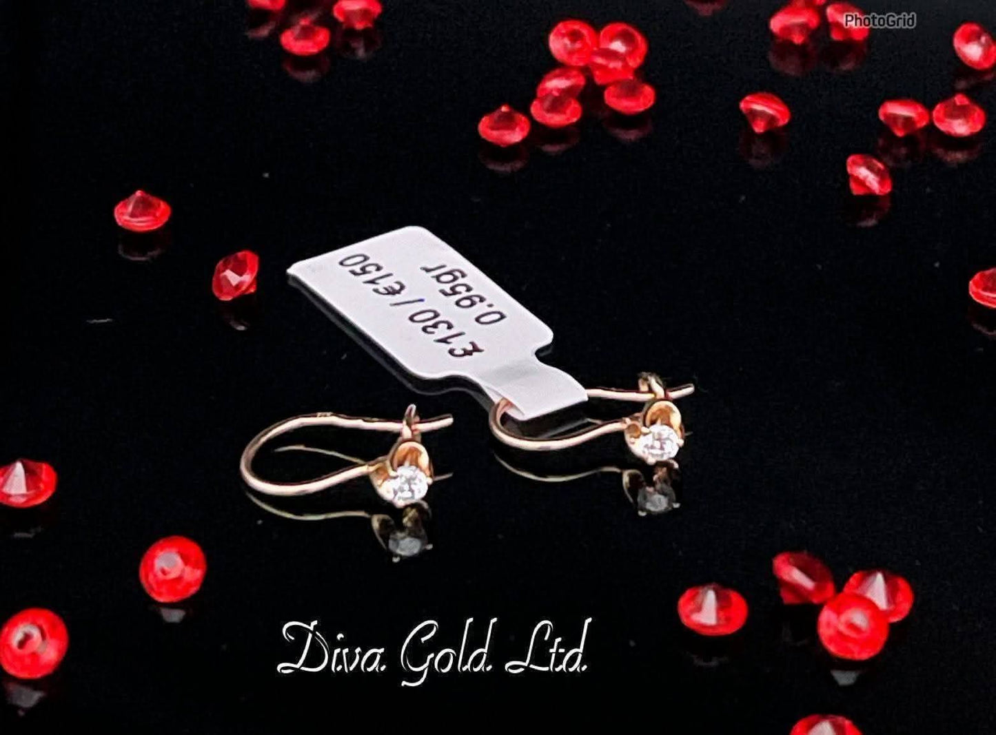 children's gold earrings. 0.95gr