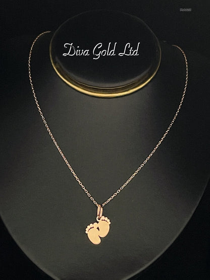 Gold 585 Feet Pendant